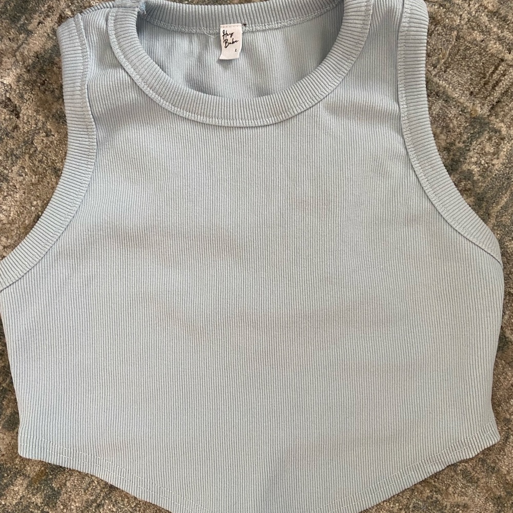 NWOT Handkerchief Light Blue Top